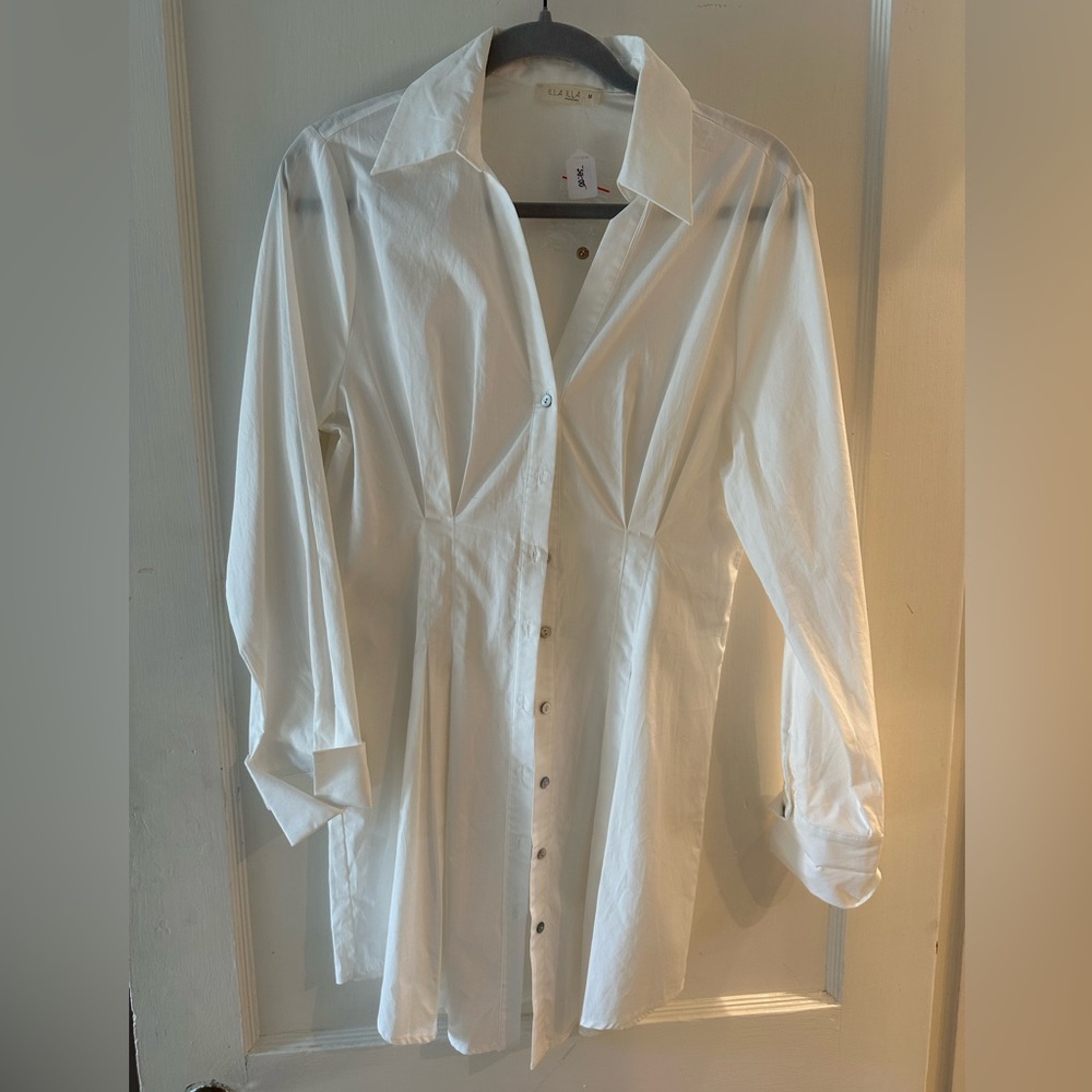 Illa Illa White Button Down Dress